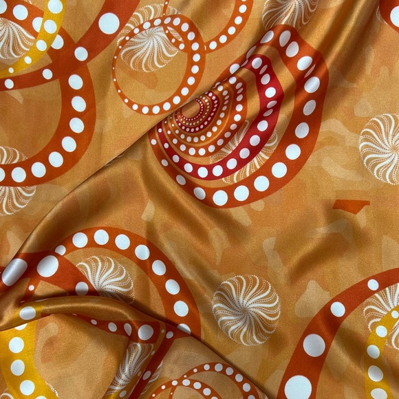 Silk square scarf, head scarf, neck scarf - Picture 6 of 7